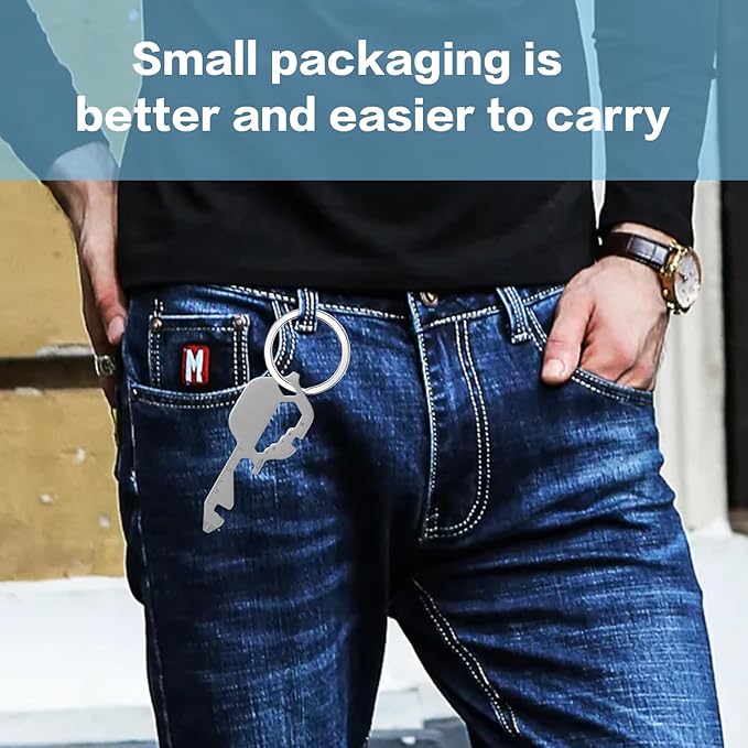 KSKEPE Stocking Stuffers for Men Adults,12 in 1 Keychain Multi-tool,White Elephant Gifts,Christmas Gifts Bottle Opener Camping Gadgets EDC Tools for Men Him Dad Husband Boys Teens-Key