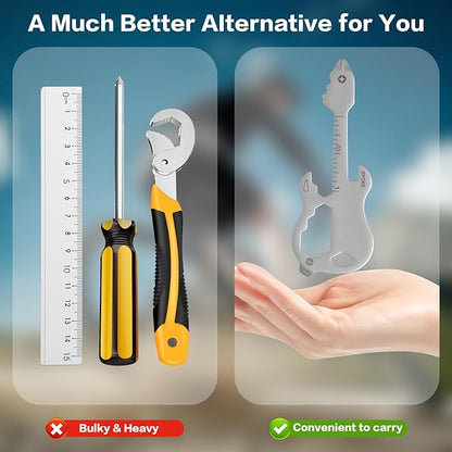KSKEPE Stocking Stuffers for Men Adults,12 in 1 Keychain Multi-tool,White Elephant Gifts,Christmas Gifts Bottle Opener Camping Gadgets EDC Tools for Men Him Dad Husband Boys Teens-Guitar