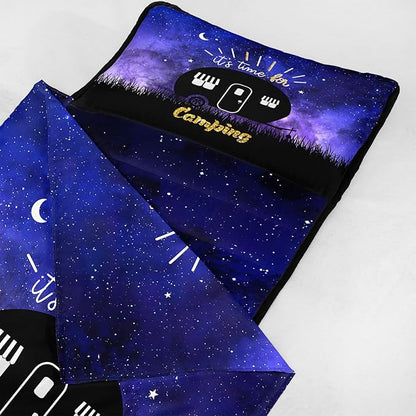 Space Nap Mat - Space Ship Galaxy Sleeping Bag with Removable Pillow - Daycare and Sleepovers Preschool Kindergarten Bedding Set for Kids Toddler Boys Girls