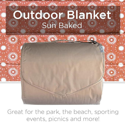 Little Unicorn Outdoor Family Picnic & Beach Blanket, Water-Resistant, Compact Fold, Large Size, 5 x 7 feet, (Sun Baked)
