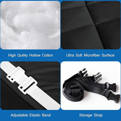 Cot Mattress Pad (Improved Thickness) Quilted Cot Pads for Camping, Sleeping Mattress Topper 30" X 75" for Camp/Rv Bunk/Narrow Twin Beds