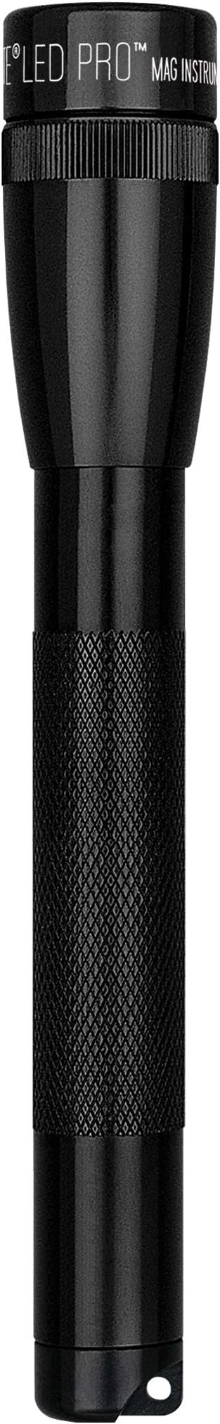MagLite Mini LED PRO Flashlight - Ultra Bright 332 Lumens, Adjustable Beam, Water-Resistant IPX4, Shock Resistant, 2 Power Modes, Includes 2 AA Premium Alkaline Batteries - (Holster Pack, Black)