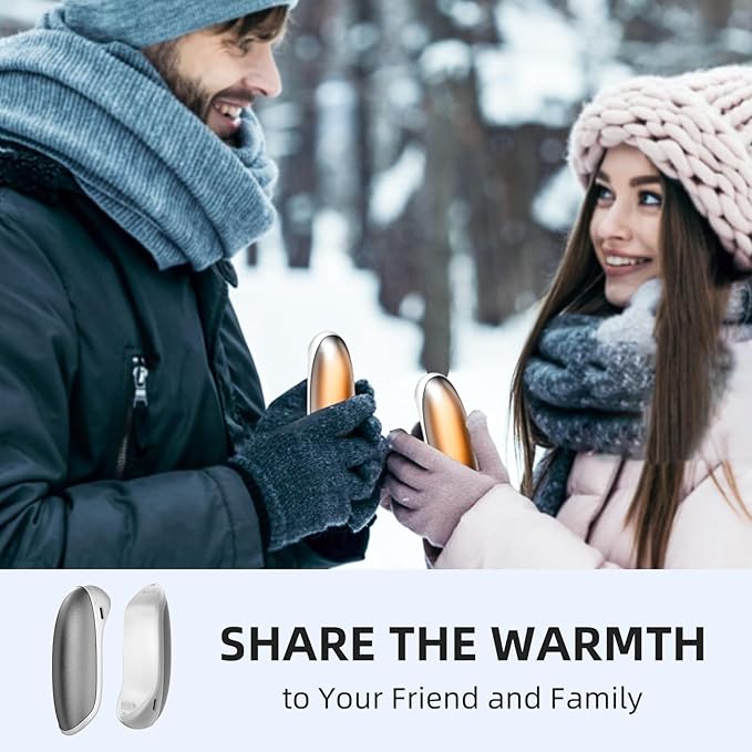Hand Warmers Rechargeable, 2 Pack Electric Hand Warmer, 7200mAh Portable Reusable Hand Warmer, Pocket Size, 3S Fast Warming up for Heat Therapy, Prevent Chilblain, Outdoor Activity Hiking, Camping