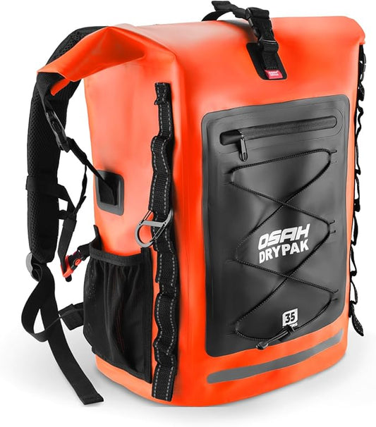 Waterproof Backpack Dry Bag 35L/55L – Heavy Duty Roll-Top Hiking Backpack Sack Keeps Gear Dry for Travel, Kayaking, Boating, Camping, Rafting and Fishing