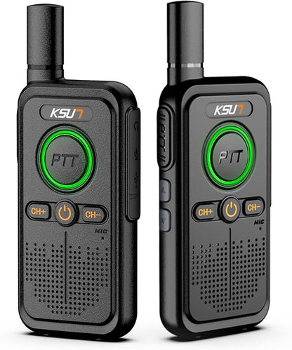 LT Plus Two-Way Radio Long Range with Access to 16 Channels NOAA Weather 4200mAh Battery Rechargeable Flash Replication Frequency Tpye-C LCD Display for Camping Walkie Talkies(Black 2 Pack)