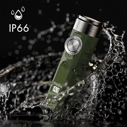 RovyVon A1 Gen 4 Rechargeable EDC Flashlight 650 Lumens Super Bright Outdoor Mini Keychain Flashlights for Everyday Carry, Camping, Thanksgiving (Military Green)