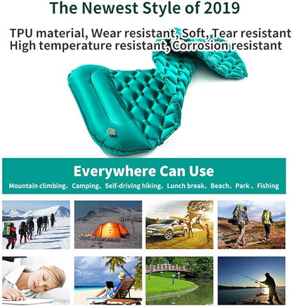 Star Smart Sleeping Pad for Camping Inflatable Backpacking Pad with Pillow, Ultralight Durable Camping Mattress,Hiking Air Mat,Camp Sleep Pad for Hiking Traveling & Outdoor Activities