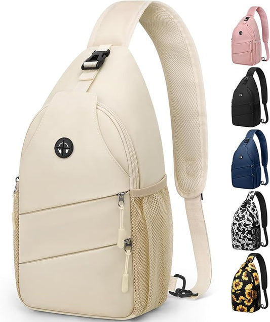Crossbody Bags for Women Men Trendy Sling Bag Bakpack Casual Chest Bag with Convertible Shoulder Strap