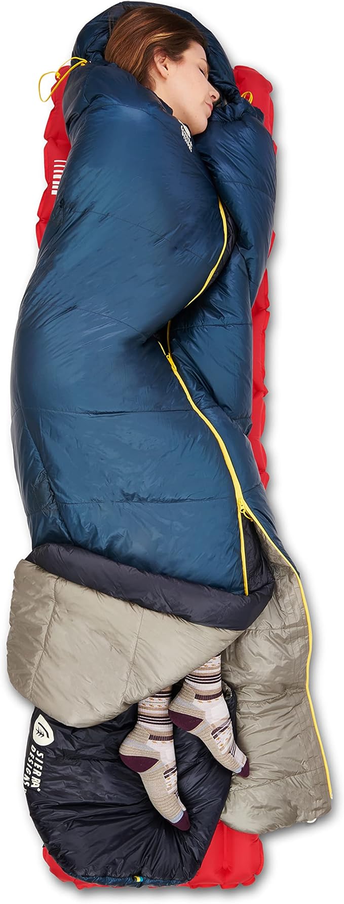 Sierra Designs Elemental 35 Quilt Sleeping Bag, 100% Recycled Synthetic Insulation, Sleeping Pad Clips (2023)