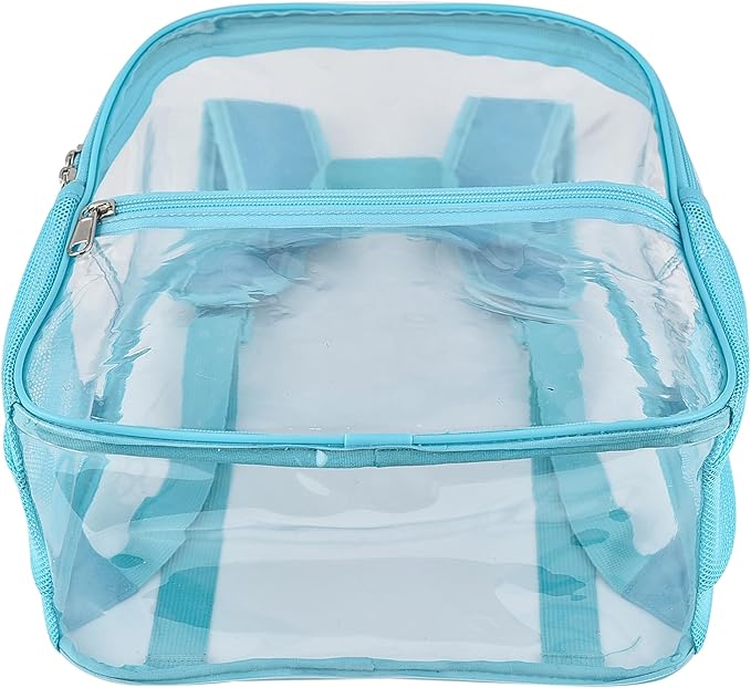 Oraben Clear Backpack for Stadium Events Clear Stadium Backpack 12x6x12 Bag (Enhanced Strap, Teal)