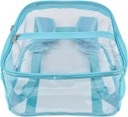 Oraben Clear Backpack for Stadium Events Clear Stadium Backpack 12x6x12 Bag (Enhanced Strap, Teal)