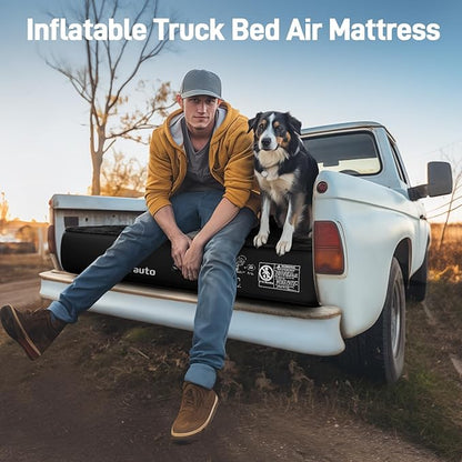 Umbrauto Air Mattress for 6-6.5ft Full Size Truck Bed, Inflatable Pickup Airbed with Pump, Tent Camping Sleeping Pad for Outdoor Travel