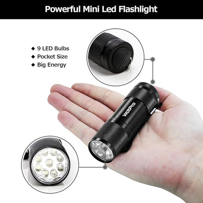 WdtPro LED Mini Flashlights, Super Bright Flashlight with Lanyard, Assorted Colors - Best Tac Torch Light for Kids, Night Reading, Power Outages, Camping(6 Pack)