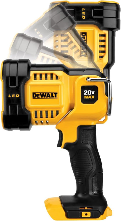 DEWALT 20V MAX LED Work Light, Handheld Spotlight with 508 Yard Distance, Pivoting Head, 1500 Lumens, Cordless, Battery Not Included (DCL043)