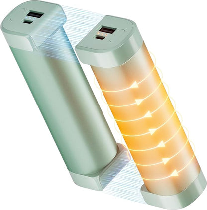 Hand Warmers Rechargeable 2 Pack, Magnetic Electric Hand Warmers, 360°Heating 14Hrs Warmth 3 Levels Temp, Portable 10000mAh Power Bank, Indoors/Outdoors, Raynauds, Golf, Gifts for All