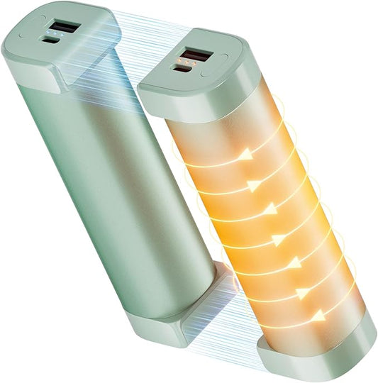 Hand Warmers Rechargeable 2 Pack, Magnetic Electric Hand Warmers, 360°Heating 14Hrs Warmth 3 Levels Temp, Portable 10000mAh Power Bank, Indoors/Outdoors, Raynauds, Golf, Gifts for All