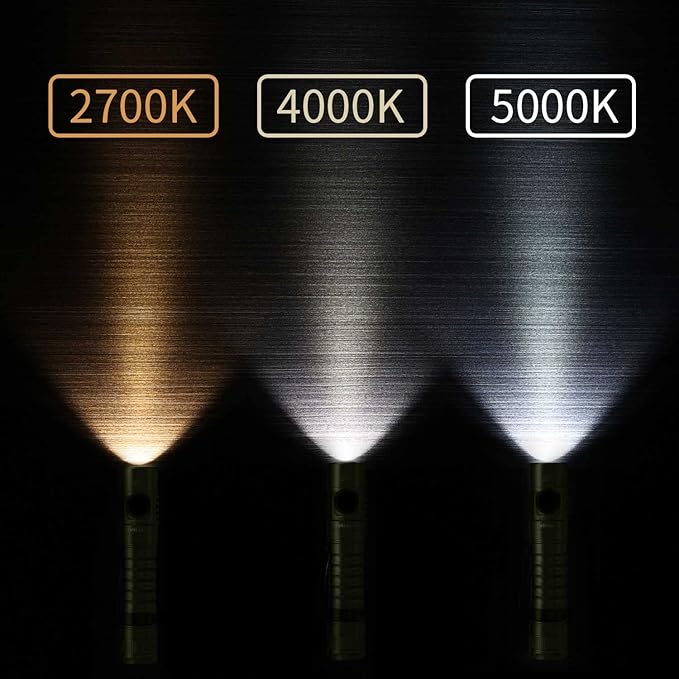 Wurkkos FC11 Rechargeable LED Flashlights Max 1300Lumen High 90CRI EDC Flash Light USB C Charge,IP67 Waterproof Torch, Magnetic Tailcap, Great for Dog Walking Home use Emergency(Green-4000K)