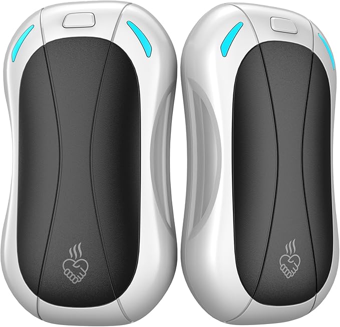 2 Pack Hand Warmers Rechargeable 5200mAh,FANDLISS Electric Hot Hands Hand Warmers,Quick Heating Pocket Heater Reusable Hand Warmer for Outdoor Working/Camping/Golf/Pain Relief,Gifts for Men/Women