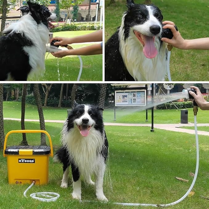 Rinse Kit Portable Shower,Portable Shower for Camping,Portable Shower Rechargeable,Camping Shower Kit with Pump/Shower Head/5 Gallon Tank,Electric Portable Outdoor Shower,Portable Camp Shower