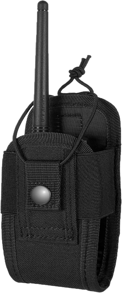 FRTKK Tactical Radio Holder Radio Holster Molle Radio Pouch Universal Radio Case Military Heavy Duty Radio Bag for Police Firefighter Two Ways Walkie Talkies Vest