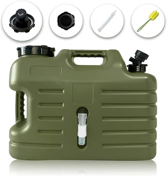 5 Gallon Water Container with Spigot, Portable Camping Water Jug, BPA Free Emergency Water Storage Tank for Outdoor Hiking Camping Vehicle Car Picnic Supplies