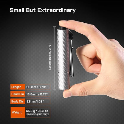 ACEBEAM Rider RX 1000 High Lumens EDC AA Flashlight Rechargeable, Pocket LED Flashlight with Clip, Super Bright Mini Flash Light, Small Powerful Flashlight for Camping, Emergency, Home