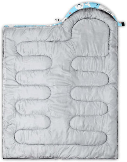 Kids Sleeping Bag for Boys Girls,Cute Puppy Print-Lightweight Warm Portable Outdoor Indoor-Waterproof Cold Weather Resistant Sleeping Bag for Camping Hiking