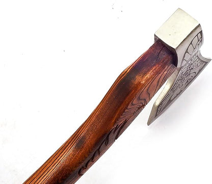 1095 Custom Handmade | Steel Corban Survival Axe | Custom Handmade | High-Carbon Steel | Blade | Camping | Outdoor Adventures | Survival Gear | Leather Sheath | Damascus Steel