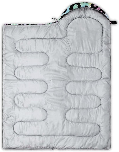 Kids Sleeping Bag for Boys Girls,Cute Puppy Print-Lightweight Warm Portable Outdoor Indoor-Waterproof Cold Weather Resistant Sleeping Bag for Camping Hiking