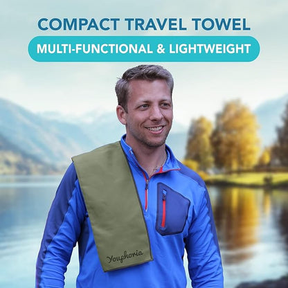 Youphoria Microfiber Travel Towel Fast Drying Lightweight - Quick Dry Towel for Camping, Beach, Backpacking, Hiking & Sport