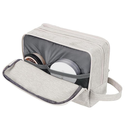 Toiletry Bag for Men Hanging Dopp Kit Water Resistant Shaving Bag Small Toiletry Bag for Traveling (Denim Pure Beige)