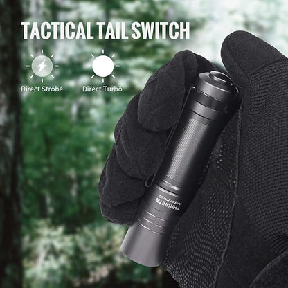 ThruNite Archer Pro V2 EDC Flashlight - 950 Lumens, USB-C Rechargeable, Tail Switch LED Penlight for Camping, Outdoor & Emergency - Cool White (Grey)