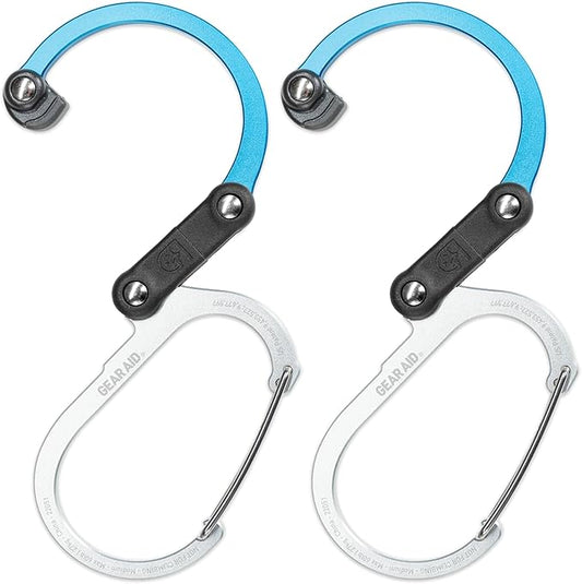 GEAR AID HEROCLIP 360° Swivel Carabiner Gear Clip and Hook (Medium) for Camping, Backpack, Suitcases and Garage Organization