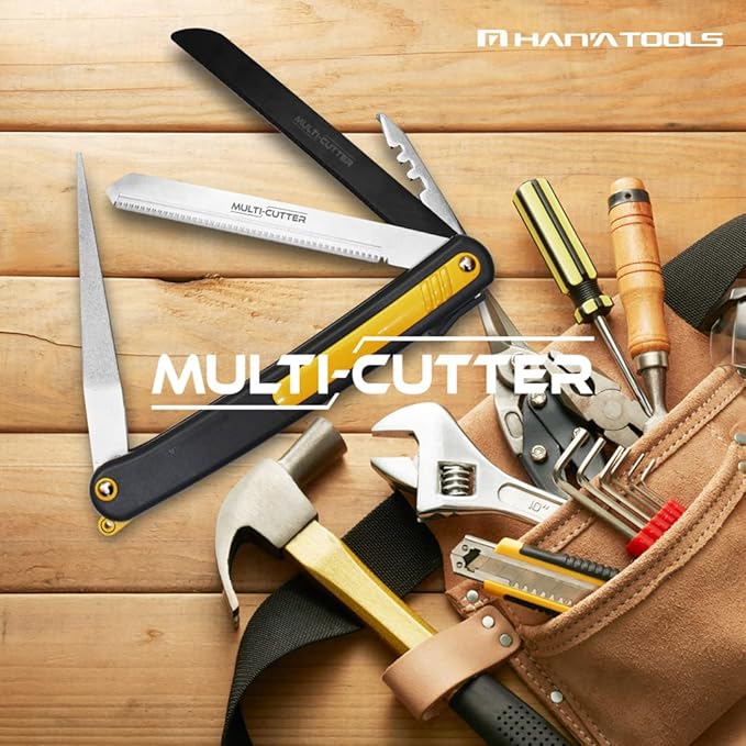 Magic Saw Multi Cutter that is folding Special Blades, Hacksaw, Carbide Saw, Glass Cutter, Wood Saw and even Sharpener such as Swiss Army Knife, Necessary in Camping, Fishing, Hiking, Outdoor Indoor