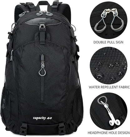 40L Waterproof Lightweight Hiking,Camping,Travel Backpack for Men Women