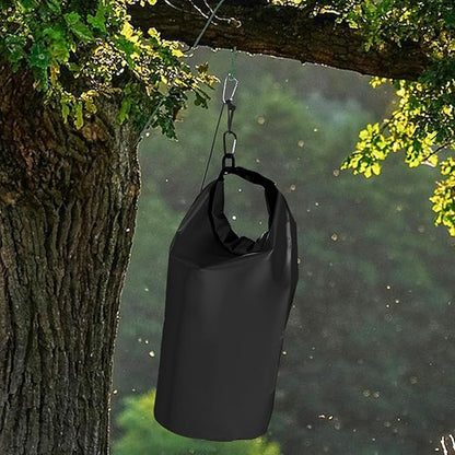 2 Sets Bear Food Bag Hanging System Ultralight Food Bag Hanging System Include 10 L Waterproof Bear Bag for Food Backing, Pulley System, Nylon Ropes and Clips for Camping Backpacking