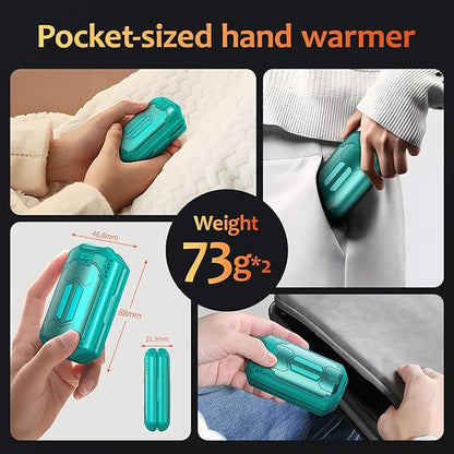 AI Hand Warmers Rechargeable 2 Pack, 6000mAh Electric Hand Warmers with 3 Heat Settings 20Hrs Long Lasting Portable Pocket Heater for Outdoor Camping, Hunting, Golf, Winter Gifts