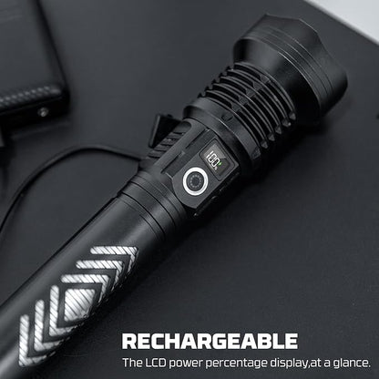 azamine Rechargeable Flashlights 990000 High Lumens - Super Bright LED Flashlight with 5 Modes, IPX7 Waterproof Powerful Flash Light for Camping Hiking