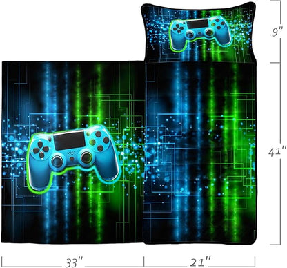 Space Nap Mat - Space Ship Galaxy Sleeping Bag with Removable Pillow - Daycare and Sleepovers Preschool Kindergarten Bedding Set for Kids Toddler Boys Girls