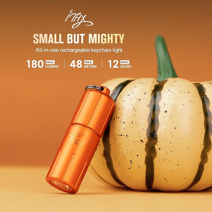 OLIGHT I1R 2 Pro-iTHX Rechargeable Keychain Flashlight 180 Lumens, USB-C Cable Fast Charging EDC Lights, Mini Handheld Light for Pocket, Purse, Backpack