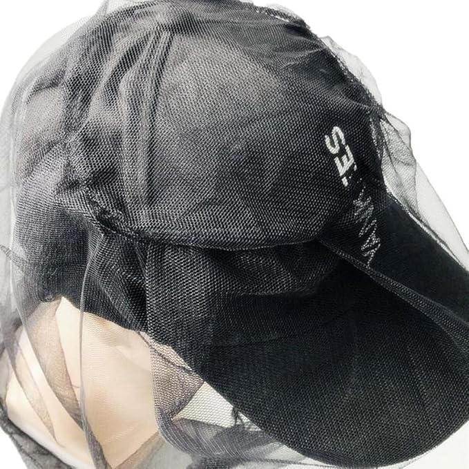 Gray Mosquito Net Mesh Face Neck Fly Netting Hood from Bugs Gnats No See Net for Outdoor Hiking Camping Climbing with Carry Bags Fits Most Sizes of Hats Caps Camping and Hiking Equipment