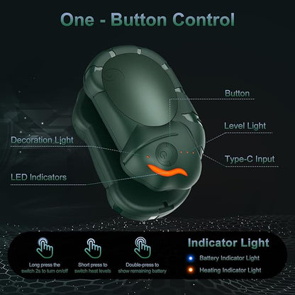 Hand Warmers Rechargeable 2 Pack, Chameleon-Shaped Electric Hand Warmers, Up to 20 Hrs Portable Reusable Pocket Heater Gift for Men, Women, Christmas, Outdoor, Camping, Golf