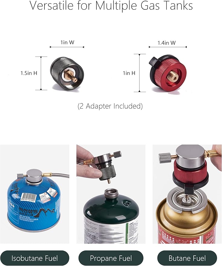 Windproof 6800W Camp Stove Mini Propane Stove Backpacking Stove with Case Portable Isobutane and Butane Stove for Cooking, Outdoor, Camping, Hiking with Piezo Igniter