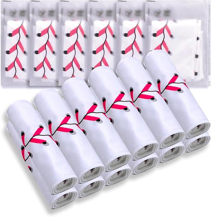12 Pcs Cooling Towels, Breathable Chilly Towel, Individual Package 40"x12" Microfiber Towel for Coach Gift (White,Baseball)