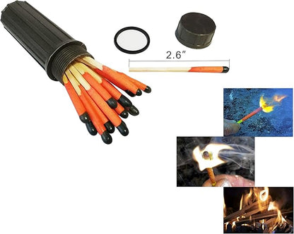 egreen Emergency Fire Starter Magnesium 10 Bags Ferro Rod Striker Weatherproof Matches Jute Rope for Camping Hiking Bushcrat Ourdoor Survival