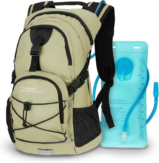 18L Hydration Backpack with 2 Liter Hydro Water Bladder Bag, Lightweight Daypack for Cycling, Hiking, Running, Climbing, for Men Women Kids