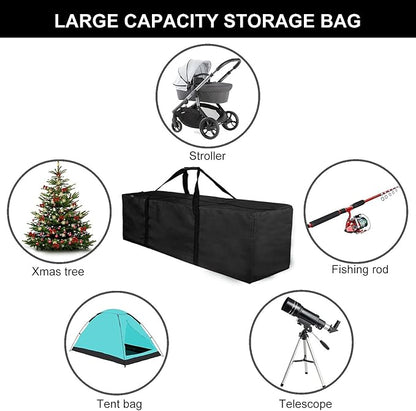 INFANZIA Duffel Travel Sports Equipment Bag, Long Luggage Bag with Upgrade Zipper Water Resistant, Extra Large Foldable Storage Bag for Camping, Tent, Tripod, Fishing(47x15x17 inch,1PCS)
