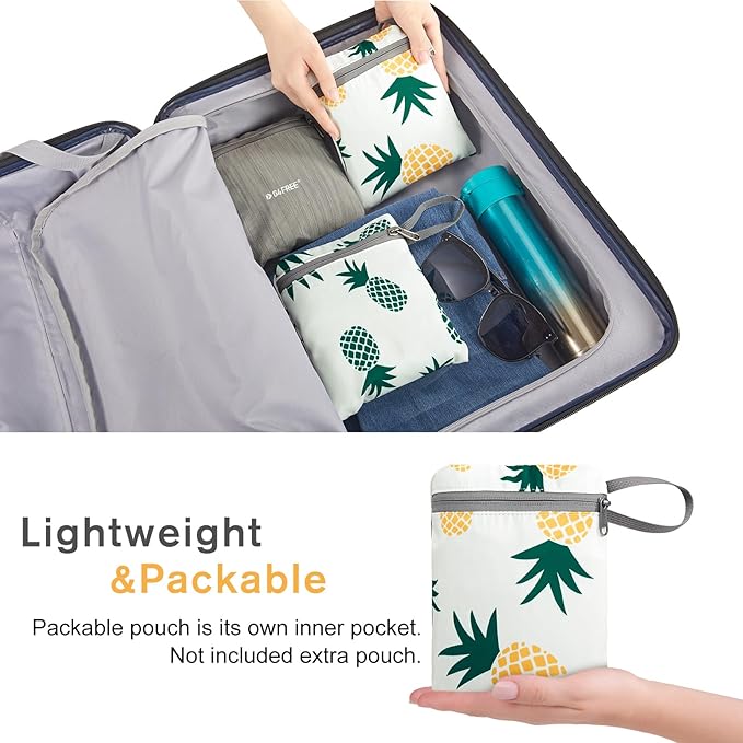 G4Free 10L/15L Hiking Backpack Lightweight Packable Hiking Daypack Small Travel Outdoor Foldable Shoulder Bag(Yellow Pineapple)