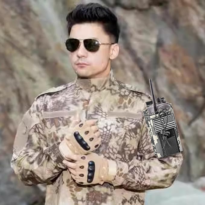 Molle Radio Pouch Holster Tactical Holder Duty Belt Accessories Military Heavy Bag for Two Ways Walkie Talkies Adjustable Storage with 1 Pack Patch