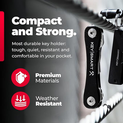 KeySmart Rugged Key Organizer for Men - Compact Multi-Tool Key Holder with Bottle Opener and Pocket Clip (Up to 14 Keys)